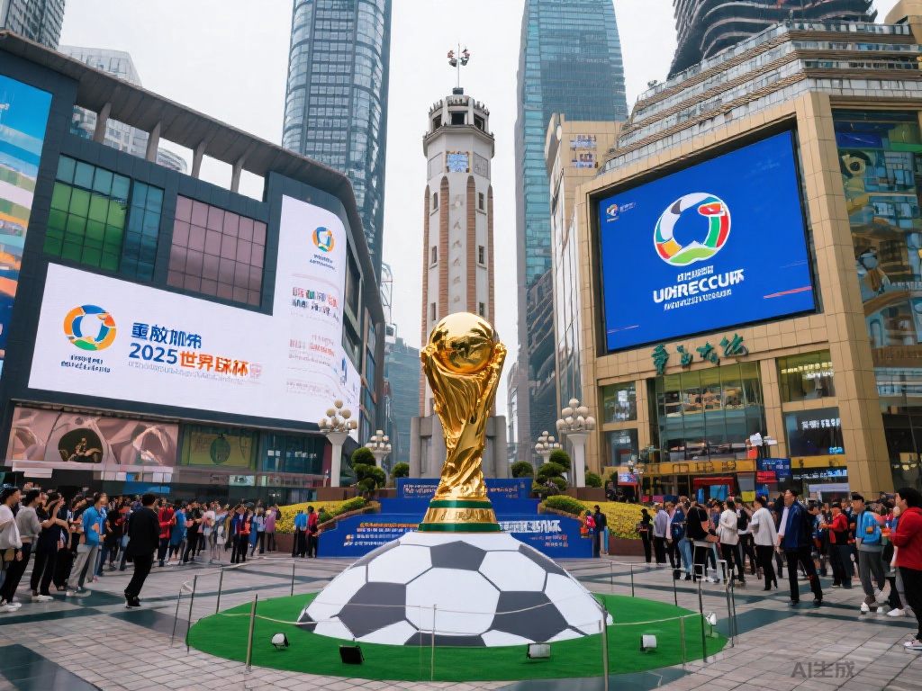 历史性一刻！2025世俱杯奖杯首次亮相中国重庆解放碑广场 ...（“震撼首秀！2025世俱杯奖杯首次登陆重庆解放碑广场”）